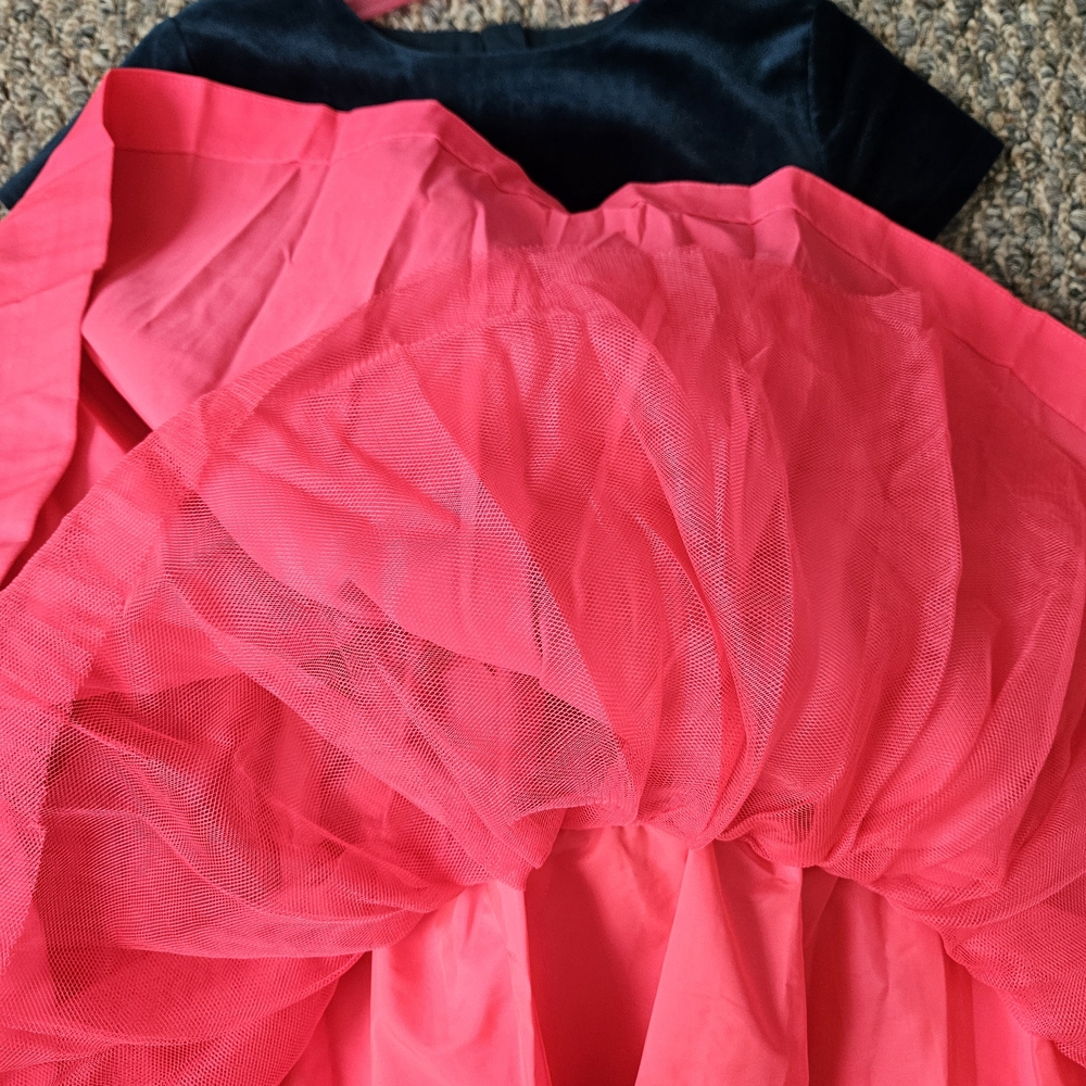 Jacadi Charming Pink and Blue Kids Dress - Picture 4 of 6